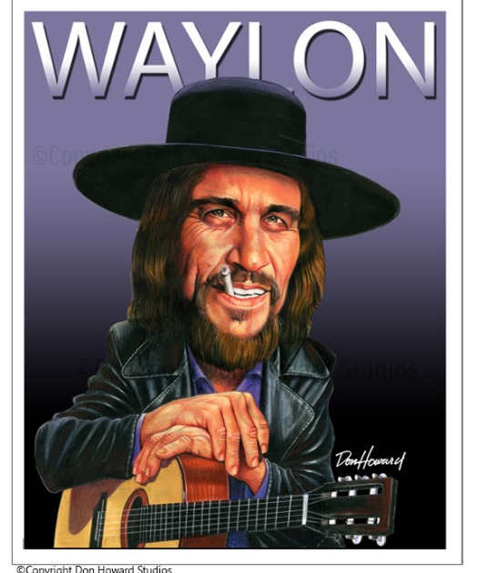 2010 Waylon Jennings Print Don Howard Waylon Jennings Print